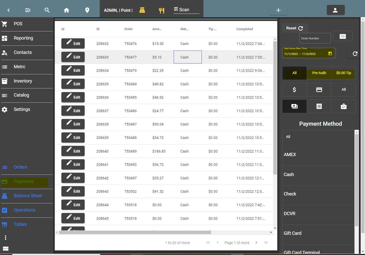 Payment List Audit