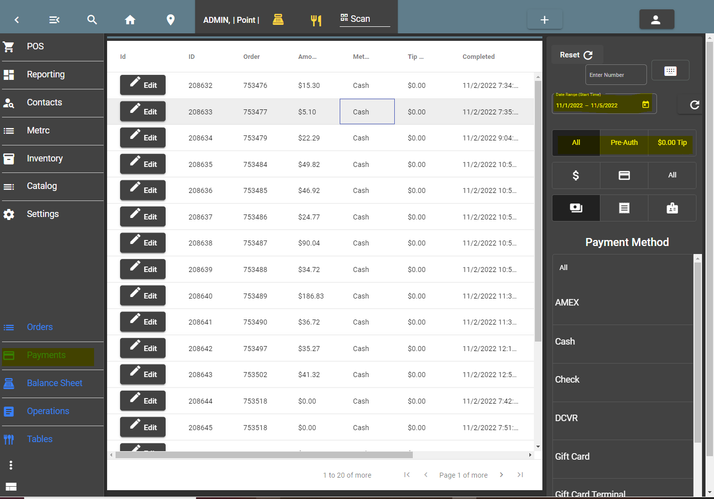 Payment List Audit