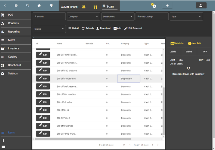 Event Log of Products