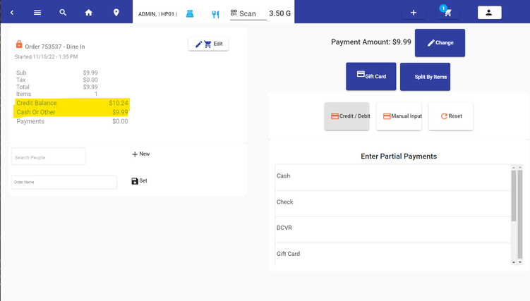 Order Payment View