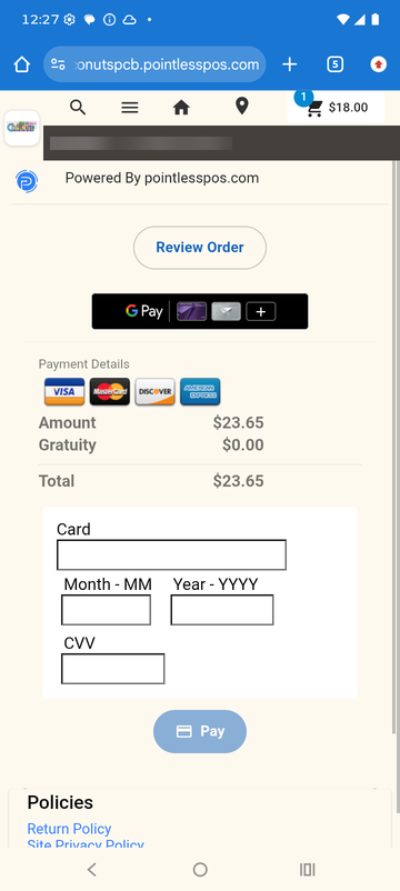 Google Wallet Payment