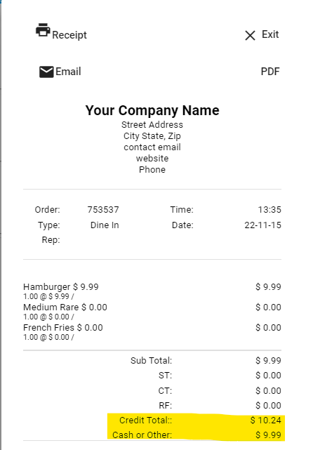 Check Provided