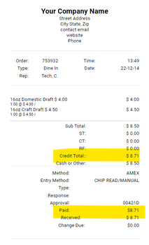 Receipt Received