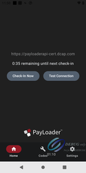 Payloader main screen