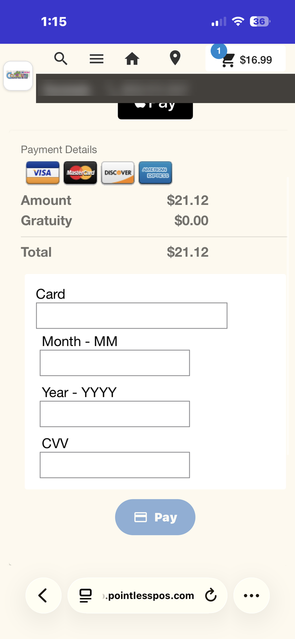 PayAPI Card Entry